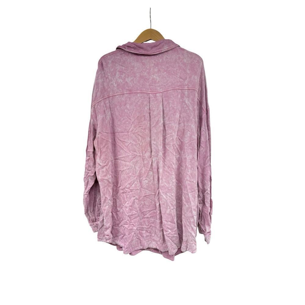 White Birch Mauve Pink Mineral Wash Pullover Tunic Top Fall Womens Size XL - Picture 4 of 6